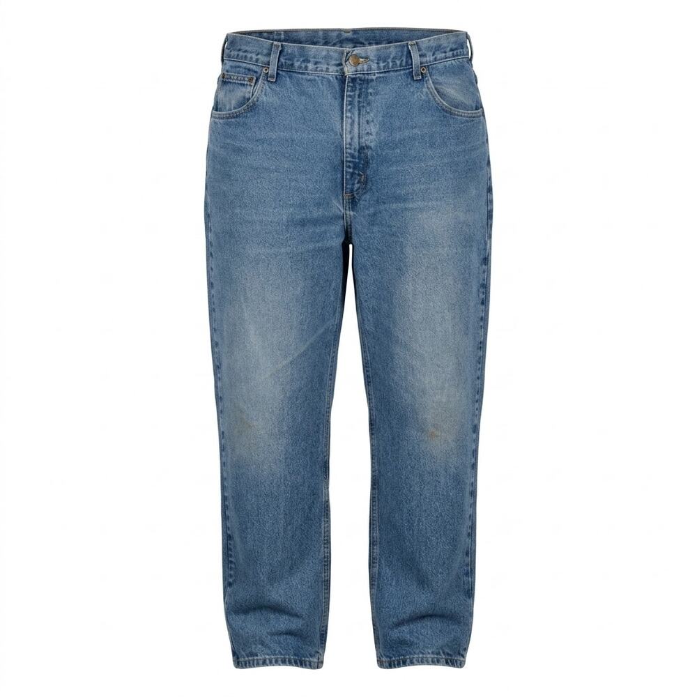 Carhartt Blue Medium Wash Straight Leg Relaxed Fit Jeans Men Size W42 L32